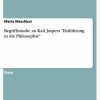 Philosophie GRIN Verlag | Begriffsstudie Zu Karl Jaspers Einfuhrung In Die Philosophie