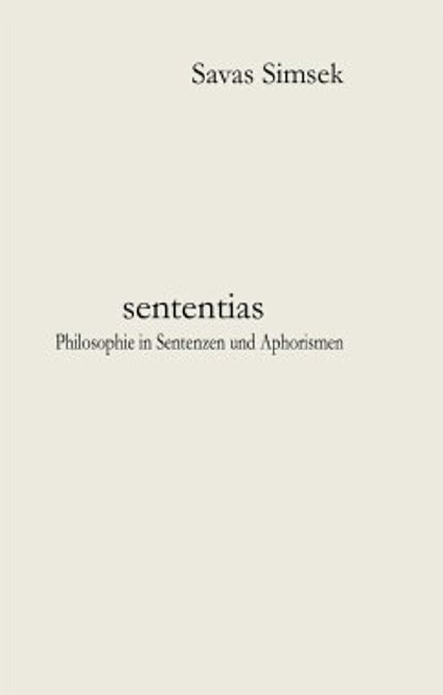 Philosophie Books on Demand | Sententias